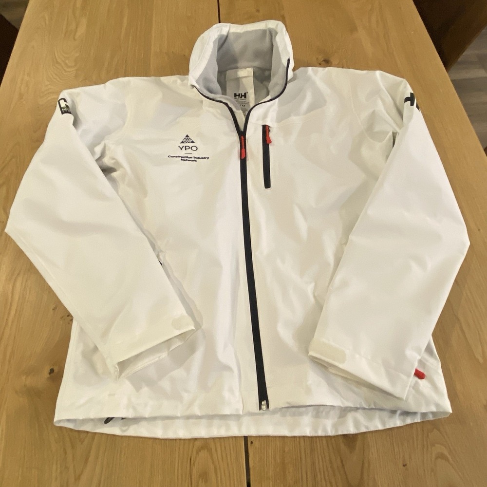 Helly Hansen Women's Size Medium Crew Midlayer Jacket 2.0 White Hooded Ski Snow*